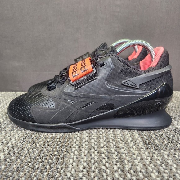 Reebok Legacy Lifter II Mens Size 8 Black Weightlifting Workout Fitness Shoes - Picture 3 of 15